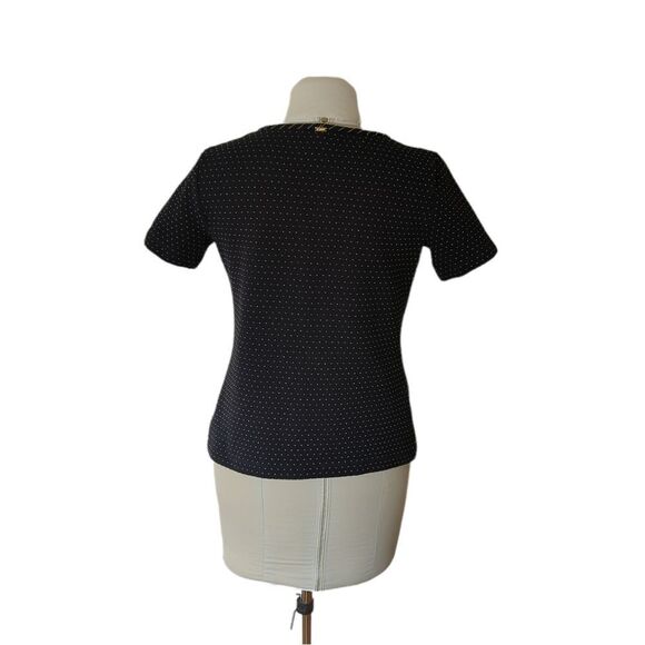 St. John Polka Dot Short Sleeve Top - Picture 3 of 5